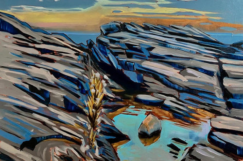 Prouts Neck Sunset by James Mattinson, 18x24, Oil on Wood Canvas, 2025-ABT Modern