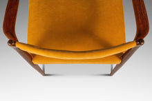Load image into Gallery viewer, RARE Danish Mid-Century Modern Sculpted Armchair in Teak &amp; Velour by Helge Vestergaard Jensen for Peder Pederse, Denmark, c. 1960s-ABT Modern
