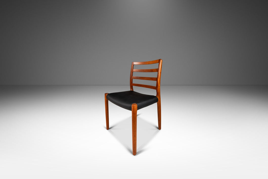 RESERVED - Set of Two ( 2 ) Model 85 Ladderback Dining Chairs by Niels Otto Møller for J.L. Møller Mobelfabrik, Denmark, c. 1970s-ABT Modern