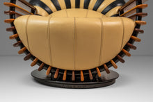 Load image into Gallery viewer, Rare Art Deco Organic Modern "Luxor" Armchair / Lounge Chair in Leather, Spruce &amp; Palmwood by Pacific Green, Australia, c. 2000s-ABT Modern
