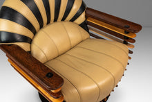 Load image into Gallery viewer, Rare Art Deco Organic Modern "Luxor" Armchair / Lounge Chair in Leather, Spruce &amp; Palmwood by Pacific Green, Australia, c. 2000s-ABT Modern
