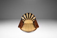 Load image into Gallery viewer, Rare Art Deco Organic Modern "Luxor" Armchair / Lounge Chair in Leather, Spruce &amp; Palmwood by Pacific Green, Australia, c. 2000s-ABT Modern
