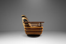 Load image into Gallery viewer, Rare Art Deco Organic Modern "Luxor" Armchair / Lounge Chair in Leather, Spruce &amp; Palmwood by Pacific Green, Australia, c. 2000s-ABT Modern
