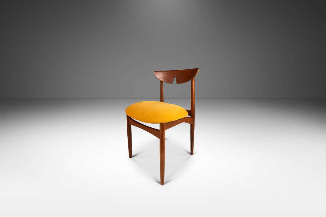 Rare Danish Modern Desk Chair in Teak & Velour by Kurt Østervig for International Designers, Denmark, c. 1960s-ABT Modern
