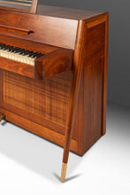 Load image into Gallery viewer, Rare Early Mid Century Modern Baldwin Acrosonic Piano in Walnut, Brass &amp; Caning #759945, USA, c. 1960s-ABT Modern
