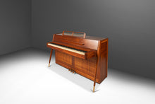 Load image into Gallery viewer, Rare Early Mid Century Modern Baldwin Acrosonic Piano in Walnut, Brass &amp; Caning #759945, USA, c. 1960s-ABT Modern
