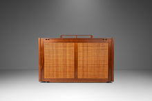 Load image into Gallery viewer, Rare Early Mid Century Modern Baldwin Acrosonic Piano in Walnut, Brass &amp; Caning #759945, USA, c. 1960s-ABT Modern
