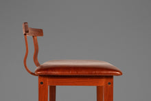Load image into Gallery viewer, Rare Mid-Century Danish Modern Barstool in Teak &amp; Leather by Knud Bent for Korup Stolefabrik, Denmark, c. 1960s-ABT Modern
