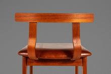 Load image into Gallery viewer, Rare Mid-Century Danish Modern Barstool in Teak &amp; Leather by Knud Bent for Korup Stolefabrik, Denmark, c. 1960s-ABT Modern
