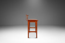 Load image into Gallery viewer, Rare Mid-Century Danish Modern Barstool in Teak &amp; Leather by Knud Bent for Korup Stolefabrik, Denmark, c. 1960s-ABT Modern
