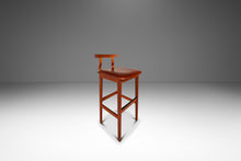 Load image into Gallery viewer, Rare Mid-Century Danish Modern Barstool in Teak &amp; Leather by Knud Bent for Korup Stolefabrik, Denmark, c. 1960s-ABT Modern
