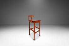 Load image into Gallery viewer, Rare Mid-Century Danish Modern Barstool in Teak &amp; Leather by Knud Bent for Korup Stolefabrik, Denmark, c. 1960s-ABT Modern
