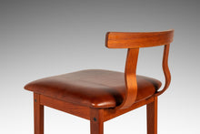 Load image into Gallery viewer, Rare Mid-Century Danish Modern Barstool in Teak &amp; Leather by Knud Bent for Korup Stolefabrik, Denmark, c. 1960s-ABT Modern
