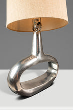 Load image into Gallery viewer, Rare Mid-Century Italian Modern Atomic Era Table Lamp in Solid Aluminum, Italy, c. 1960s-ABT Modern
