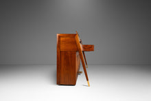 Load image into Gallery viewer, Rare Mid-Century Modern Baldwin Acrosonic Spinet Piano in Walnut, Brass &amp; Cane, USA, c. 1960s-ABT Modern
