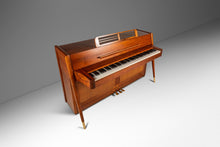 Load image into Gallery viewer, Rare Mid-Century Modern Baldwin Acrosonic Spinet Piano in Walnut, Brass &amp; Cane, USA, c. 1960s-ABT Modern
