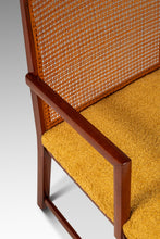 Load image into Gallery viewer, Rare Mid-Century Modern Cane-Backed Armchair in Walnut &amp; Bouclé by Michael Taylor for Baker Furniture (New World Collection), USA, c. 1960s-ABT Modern
