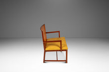 Load image into Gallery viewer, Rare Mid-Century Modern Cane-Backed Armchair in Walnut &amp; Bouclé by Michael Taylor for Baker Furniture (New World Collection), USA, c. 1960s-ABT Modern
