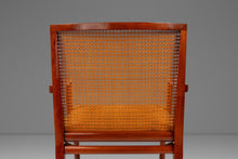 Load image into Gallery viewer, Rare Mid-Century Modern Cane-Backed Armchair in Walnut &amp; Bouclé by Michael Taylor for Baker Furniture (New World Collection), USA, c. 1960s-ABT Modern
