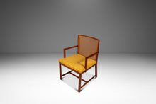 Load image into Gallery viewer, Rare Mid-Century Modern Cane-Backed Armchair in Walnut &amp; Bouclé by Michael Taylor for Baker Furniture (New World Collection), USA, c. 1960s-ABT Modern
