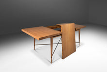 Load image into Gallery viewer, Rare Mid-Century Modern Expansion Dining Table by Paul McCobb for Calvin Furniture w/ Brass X Base, USA, c. 1950s-ABT Modern
