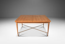 Load image into Gallery viewer, Rare Mid-Century Modern Expansion Dining Table by Paul McCobb for Calvin Furniture w/ Brass X Base, USA, c. 1950s-ABT Modern
