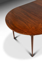 Load image into Gallery viewer, Rare Mid-Century Modern Extension Dining Table in Walnut w/ 2 Leaves Attributed to Singer and Sons, USA, c. 1960's-ABT Modern
