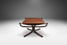Load image into Gallery viewer, Rare Mid-Century Modern &quot;Falcon&quot; Chair Ottoman in Leather by Sigurd Ressel for Vatne Møbler, c. 1970&#39;s, Norway-ABT Modern
