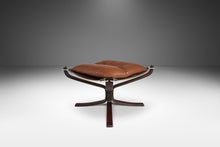 Load image into Gallery viewer, Rare Mid-Century Modern &quot;Falcon&quot; Chair Ottoman in Leather by Sigurd Ressel for Vatne Møbler, c. 1970&#39;s, Norway-ABT Modern
