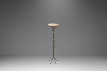 Load image into Gallery viewer, Rare Mid-Century Modern Rustic Hand-Forged Twisted Metal Torchiere Floor Lamp by Robert Sonneman for George Kovacs, USA, c. 1990-ABT Modern
