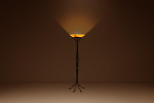 Load image into Gallery viewer, Rare Mid-Century Modern Rustic Hand-Forged Twisted Metal Torchiere Floor Lamp by Robert Sonneman for George Kovacs, USA, c. 1990-ABT Modern
