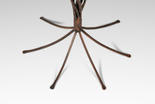 Load image into Gallery viewer, Rare Mid-Century Modern Rustic Hand-Forged Twisted Metal Torchiere Table Lamp by Robert Sonneman for George Kovacs, USA, c. 1990
