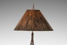Load image into Gallery viewer, Rare Mid-Century Modern Rustic Hand-Forged Twisted Metal Torchiere Table Lamp by Robert Sonneman for George Kovacs, USA, c. 1990
