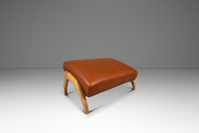 Load image into Gallery viewer, Rare Mid-Century Modern Sculptural Lounge Chair &amp; Ottoman in Oak and Italian Leather in the Manner of Adrian Pearsall, USA, c. 1960s-ABT Modern
