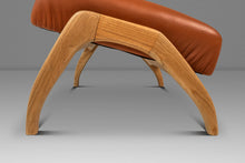 Load image into Gallery viewer, Rare Mid-Century Modern Sculptural Lounge Chair &amp; Ottoman in Oak and Italian Leather in the Manner of Adrian Pearsall, USA, c. 1960s-ABT Modern
