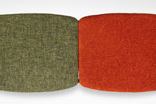 Load image into Gallery viewer, Rare Mid-Century Modern Two Seater Sculpted Bench in Oak &amp; New Two-Toned Upholstery by Arthur Umanoff, USA, c. 1960s-ABT Modern
