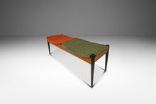 Load image into Gallery viewer, Rare Mid-Century Modern Two Seater Sculpted Bench in Oak &amp; New Two-Toned Upholstery by Arthur Umanoff, USA, c. 1960s-ABT Modern

