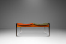 Load image into Gallery viewer, Rare Mid-Century Modern Two Seater Sculpted Bench in Oak &amp; New Two-Toned Upholstery by Arthur Umanoff, USA, c. 1960s-ABT Modern
