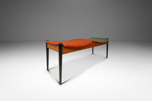 Load image into Gallery viewer, Rare Mid-Century Modern Two Seater Sculpted Bench in Oak &amp; New Two-Toned Upholstery by Arthur Umanoff, USA, c. 1960s-ABT Modern
