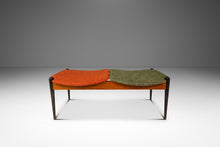 Load image into Gallery viewer, Rare Mid-Century Modern Two Seater Sculpted Bench in Oak &amp; New Two-Toned Upholstery by Arthur Umanoff, USA, c. 1960s-ABT Modern

