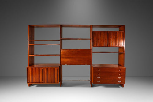 Rare Model RY-100 Three Bay Wall Unit / Room Divider in Teak by Hans J. Wegner for Ry Møbler, Denmark, c. 1965-ABT Modern