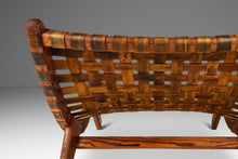 Load image into Gallery viewer, Rare Oversized Scoop Lounge Chair in Solid Douglasg Fir and Leather After José Zanine Caldas &quot;Linha Z&quot; for Mòveis Artísticos Z, 1950s-ABT Modern
