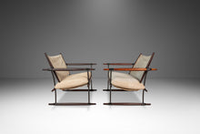 Load image into Gallery viewer, Rare Pair (2) of Restored Stokke "Stick" Chairs in Suede &amp; Rosewood by Jens H. Quistgaard for Nissen Langaa, Denmark, c. 1960s-ABT Modern

