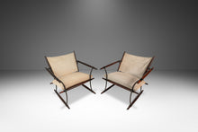 Load image into Gallery viewer, Rare Pair (2) of Restored Stokke "Stick" Chairs in Suede &amp; Rosewood by Jens H. Quistgaard for Nissen Langaa, Denmark, c. 1960s-ABT Modern
