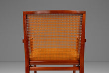 Load image into Gallery viewer, Rare Pair of Mid-Century Modern Cane-Backed Armchairs in Walnut &amp; Bouclé by Michael Taylor for Baker (New World Collection), USA, c. 1960s-ABT Modern
