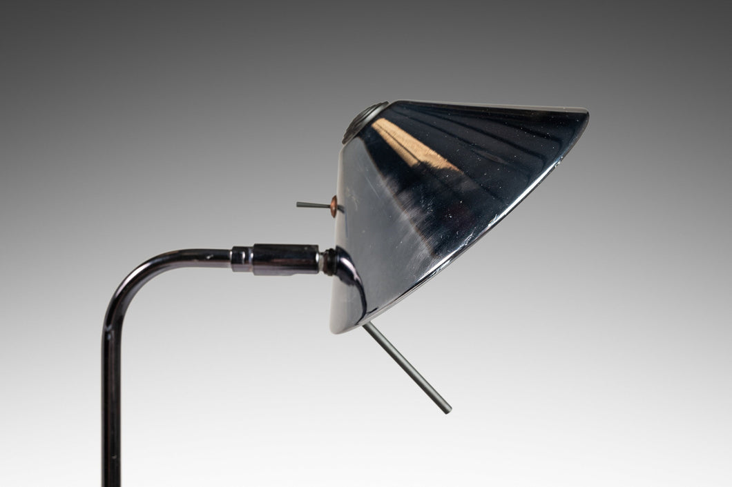 Rare Post Modern Floor Lamp in Midnight Chrome by Robert Sonneman for George Kovacs, USA, c. 1987-ABT Modern