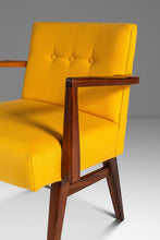 Load image into Gallery viewer, Rare Restored Mid-Century Modern Model C-108 Armchair in Walnut &amp; Canary Yellow Fabric by Jens Risom for Jens Risom Design, USA, c. 1950s-ABT Modern
