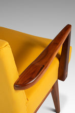 Load image into Gallery viewer, Rare Restored Mid-Century Modern Model C-108 Armchair in Walnut &amp; Canary Yellow Fabric by Jens Risom for Jens Risom Design, USA, c. 1950s-ABT Modern
