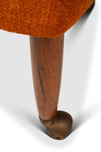 Load image into Gallery viewer, Rare Set of Four (4) &#39;Trifecta&#39; Rolling Stools in Walnut &amp; Original Tweed Fabric by Adrian Pearsall for Craft Associates, USA, c. 1960s-ABT Modern
