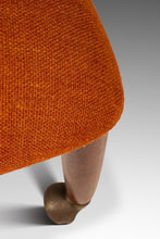 Load image into Gallery viewer, Rare Set of Four (4) &#39;Trifecta&#39; Rolling Stools in Walnut &amp; Original Tweed Fabric by Adrian Pearsall for Craft Associates, USA, c. 1960s-ABT Modern
